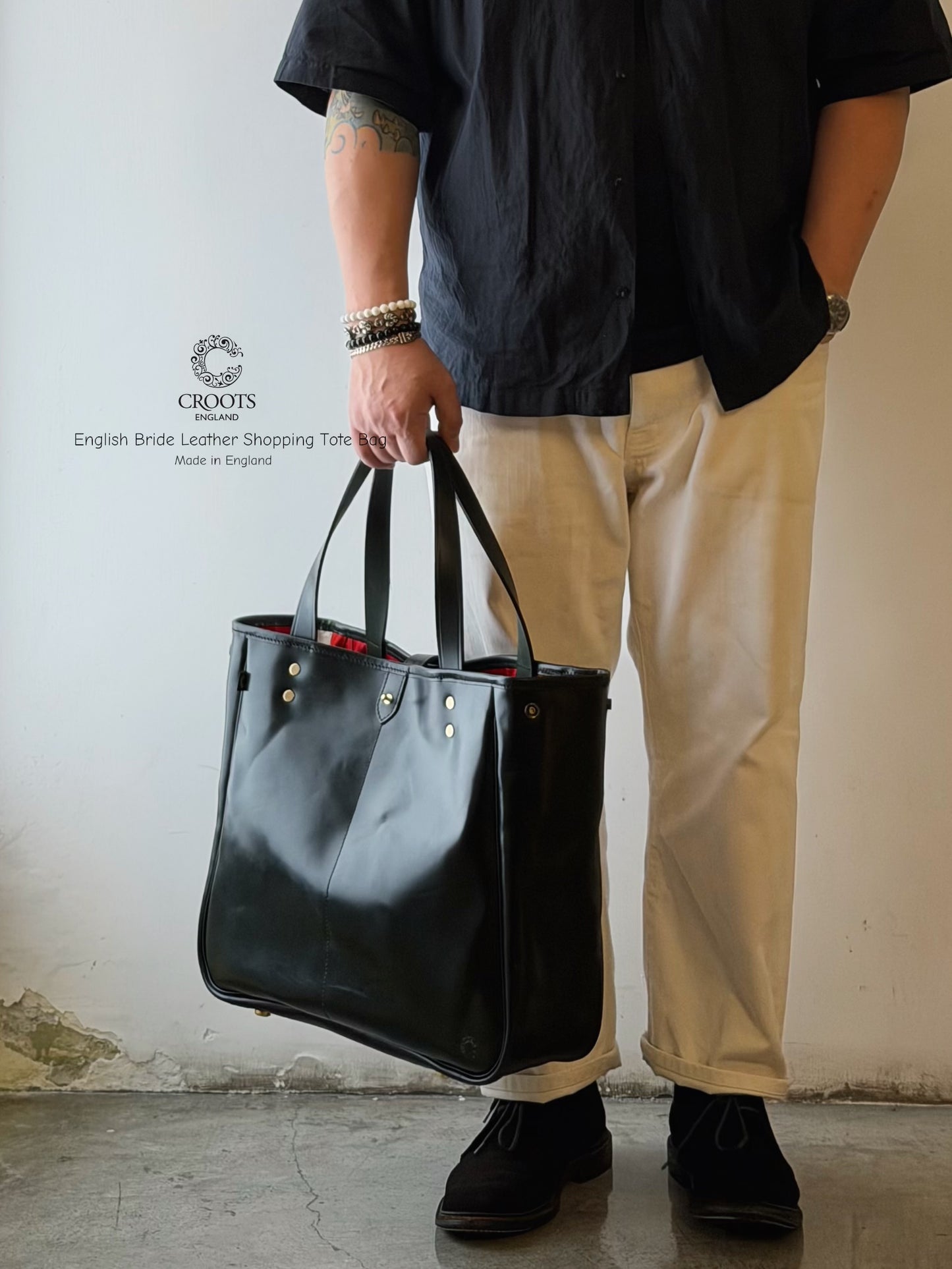 CROOTS X HOUSES MALTON Bridle Angle Tote