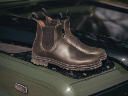 GRL The Baslow Chelsea Boot - Horween Chromexcel Forest Green