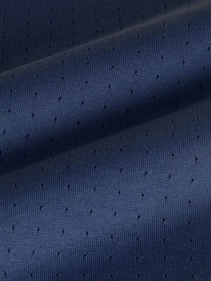 JSY ROWARTH Men Sea Island Cotton Collar Shirt French Navy