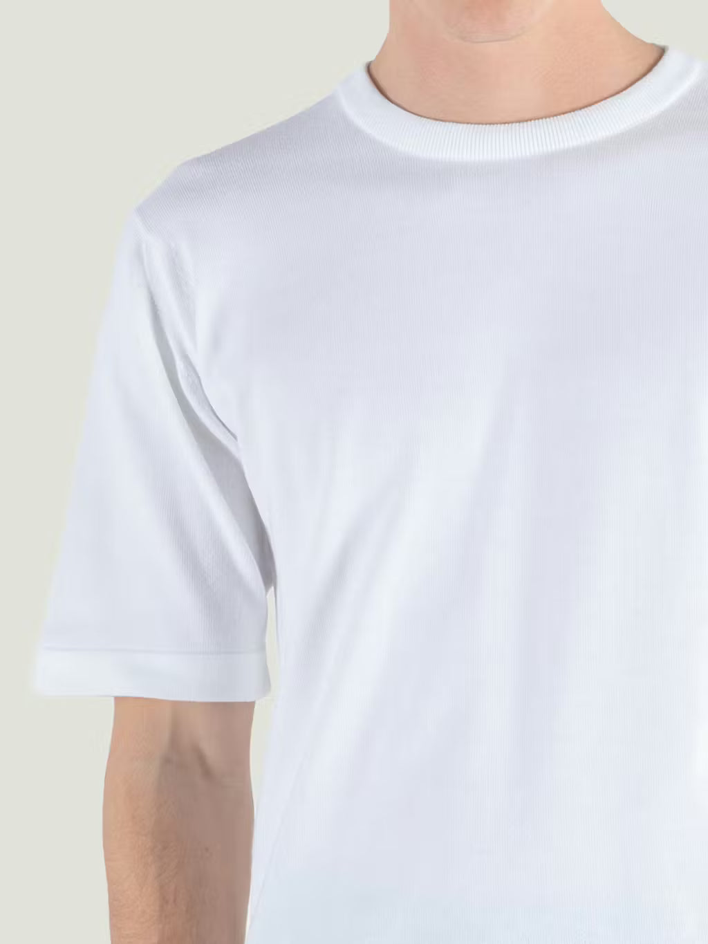 JSY TINDALL Men Sea Island Cotton T-Shirt White