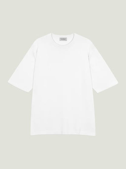 JSY TINDALL Men Sea Island Cotton T-Shirt White
