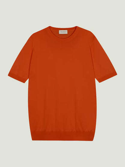 JSY KEMPTON Men Sea Island Cotton T-Shirt Wyvern Red