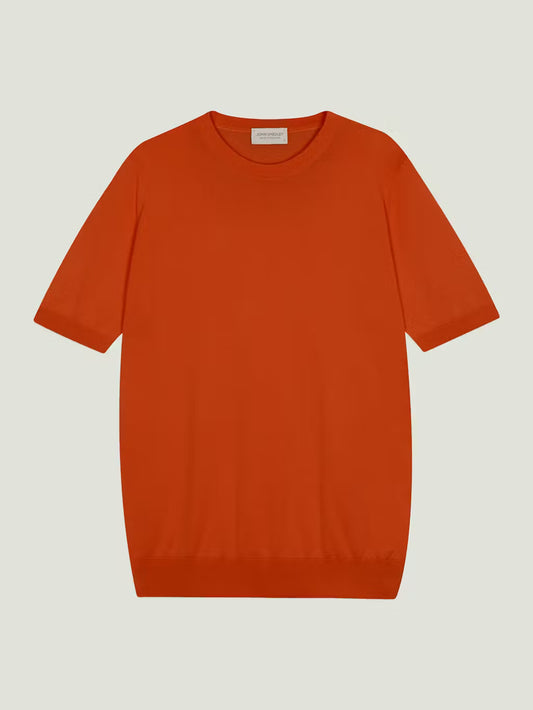 JSY KEMPTON Men Sea Island Cotton T-Shirt Wyvern Red