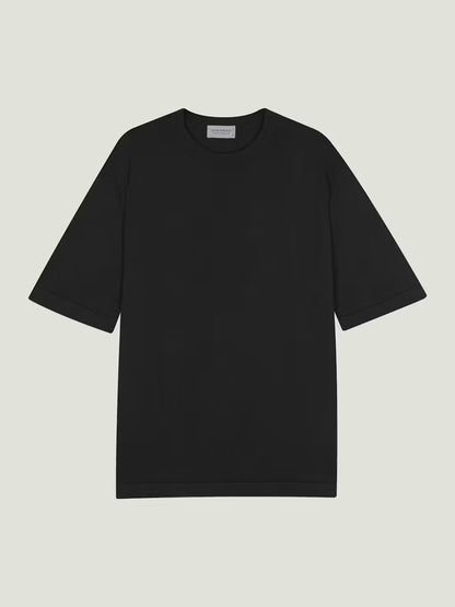 JSY TINDALL Men Sea Island Cotton T-Shirt Black