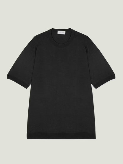 JSY TORIN Men Sea Island Cotton T-Shirt Black