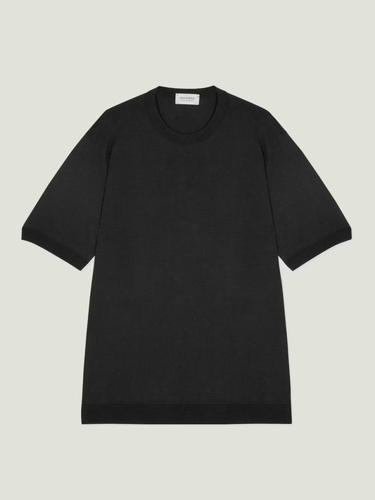 JSY TORIN Men Sea Island Cotton T-Shirt Black