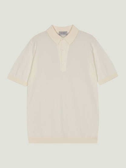 JSY ADRIAN Men Sea Island Cotton Polo Shirt Starch