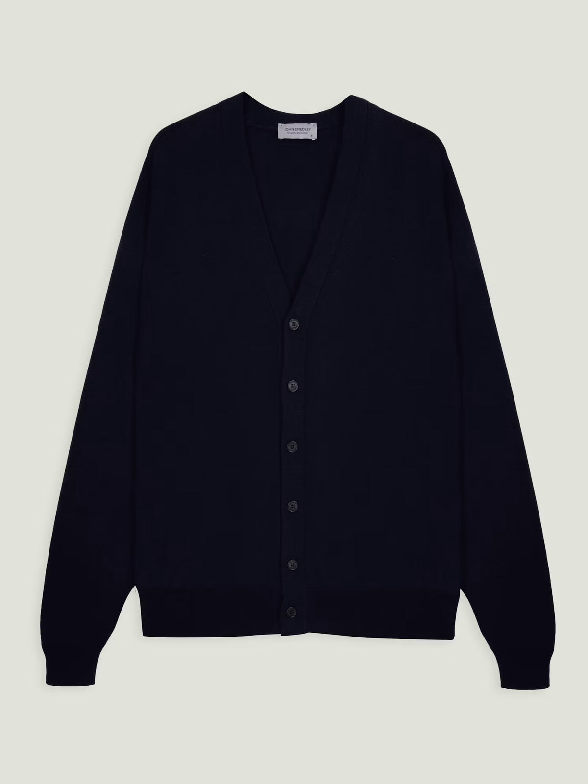 JSY WAVERLY Men Merino V-Neck Cardigan Midnight