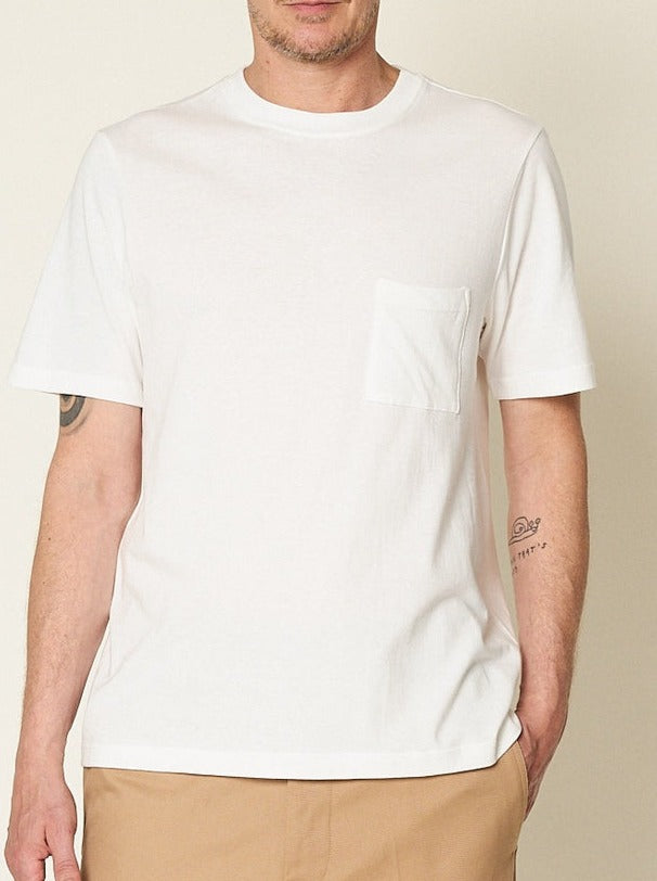 MZB Men's 1940'sP Relaxed Pocket T-Shirt White