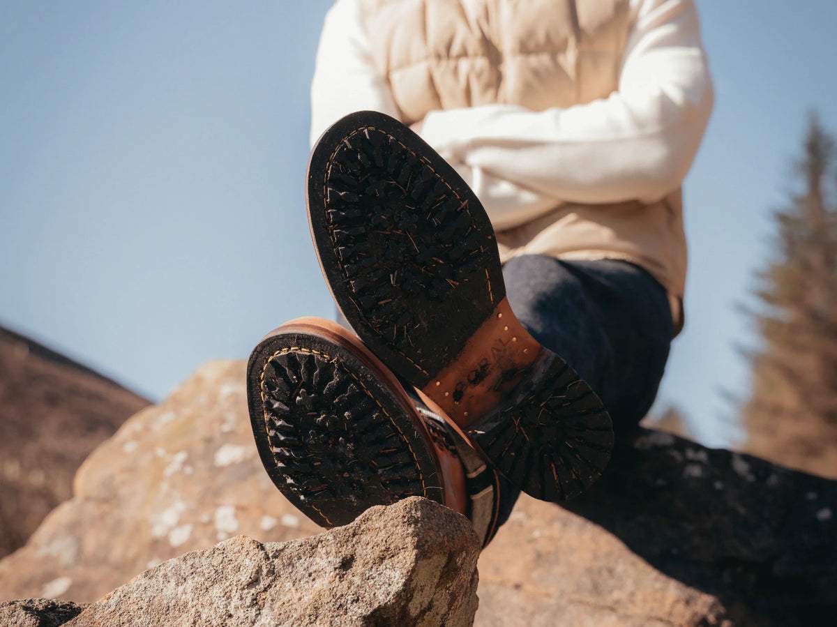 GRL HAROLD Classic Alpine Hiking Boots Horween Natural