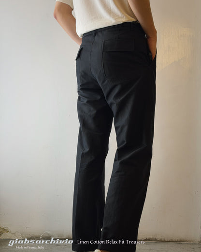 GBS 2002 Linen Cotton Trousers 2220 Black