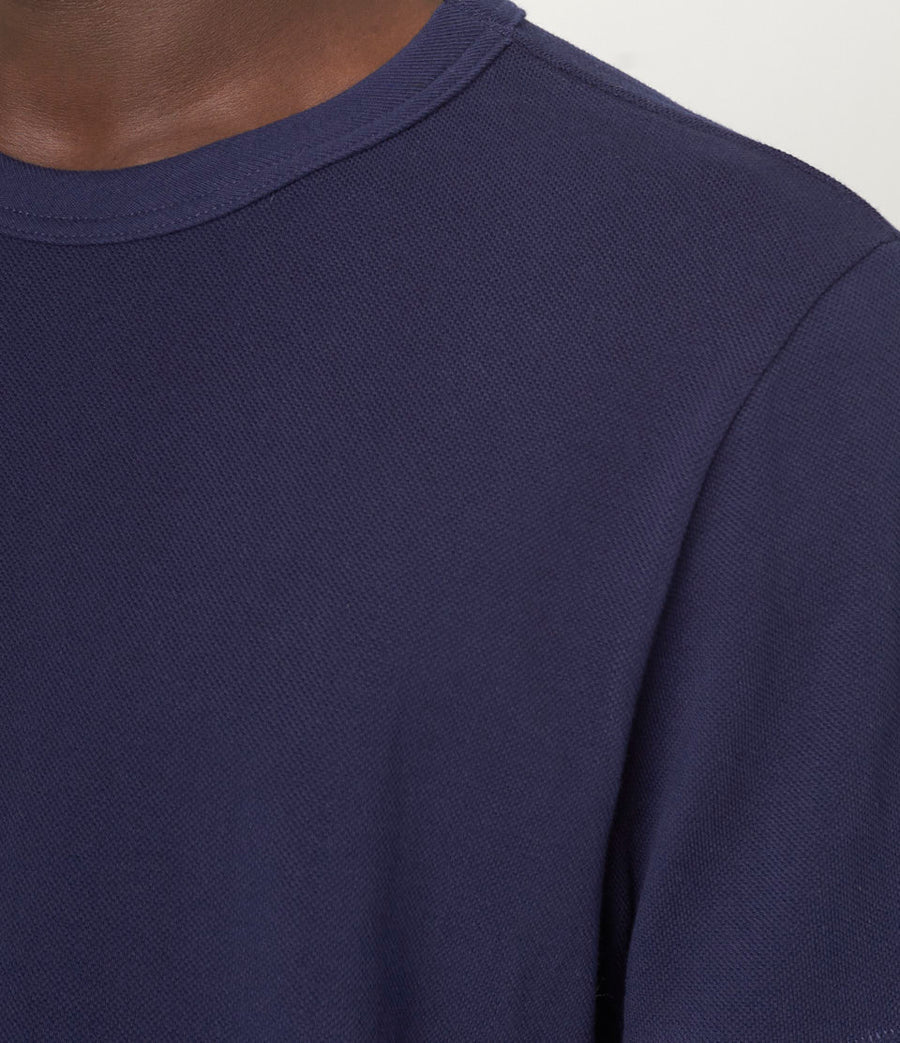 MERZB 214PK Loopwheeled Relaxed Fit Pikée T-Shirt Ink Blue