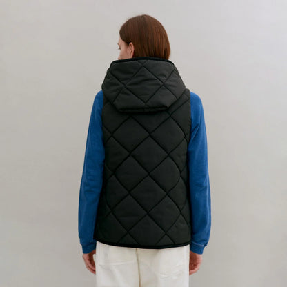 LVH BARTON Big Quilted Gilet Sable Black
