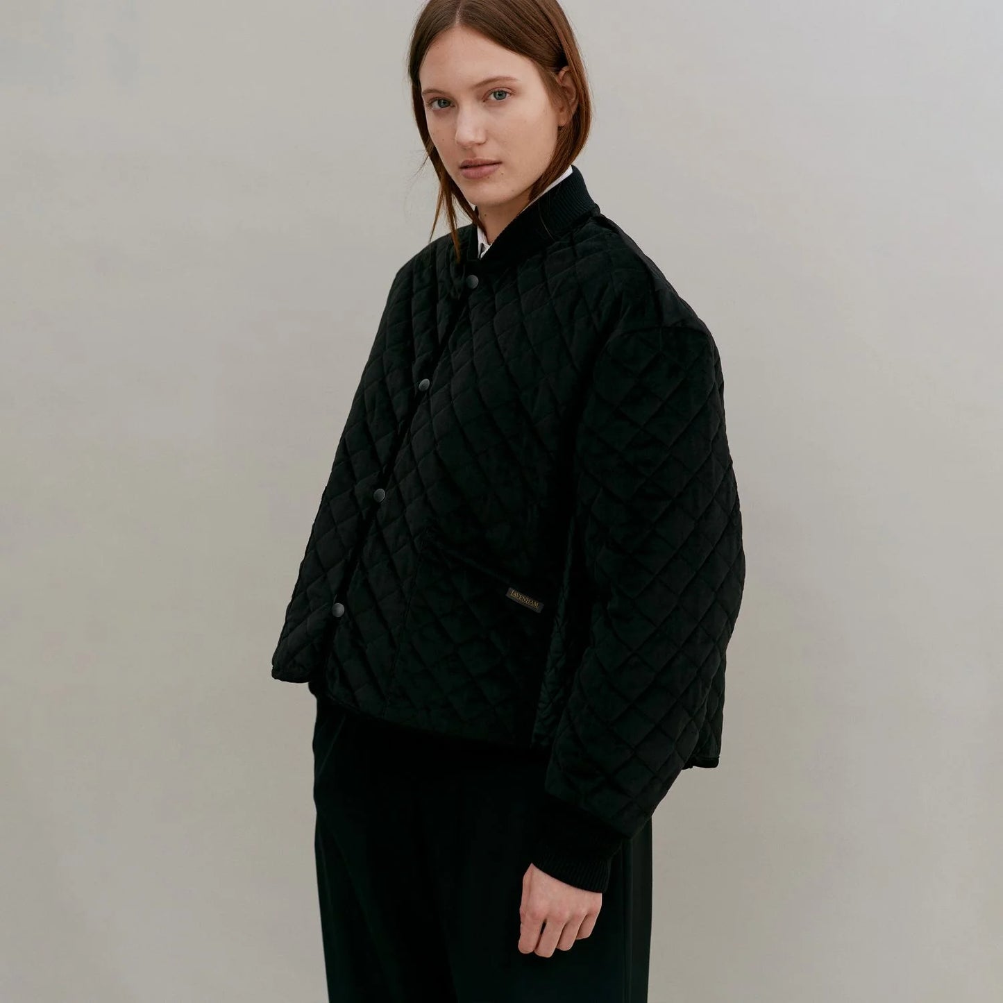 LVH Black Edition Velvet Panelled Bomber Jacket