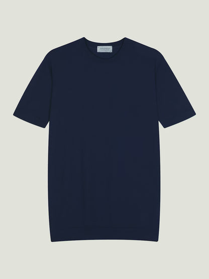 JSY Men Sea Island Cotton Pique T-shirt French Navy