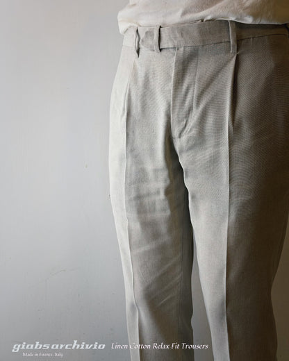 GBS DANTE700 Linen Blend Trousers A4360 Light Beige