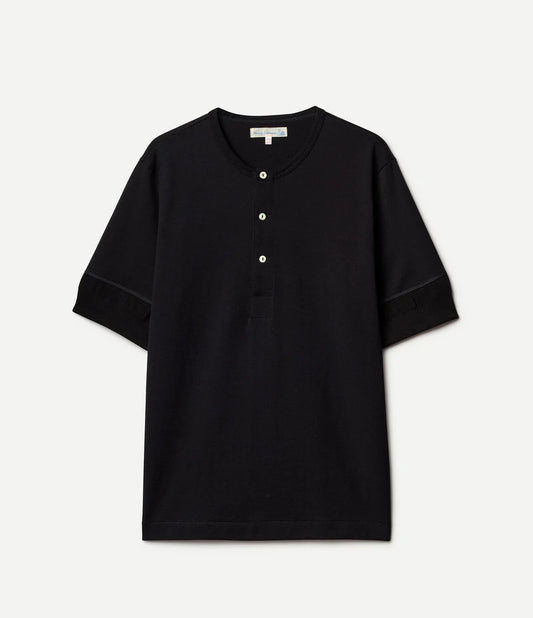 MERZB 2M07 Vintage Machine Classic Henley Deep Black