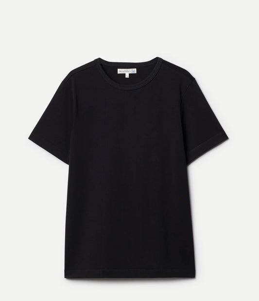 MERZB 2M15C Cropped Mid-Century Machine Refined Fit T-Shirt Deep Black