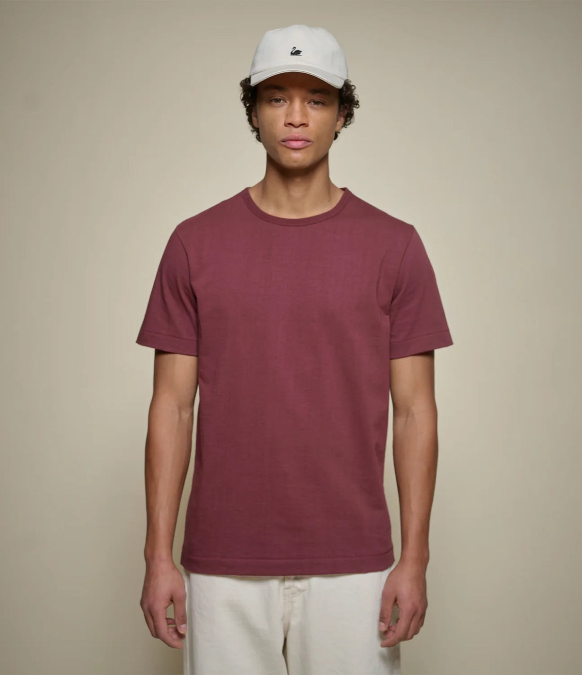 MERZB 2M15 Vintage Machine Classic Fit T-Shirt Burgundy