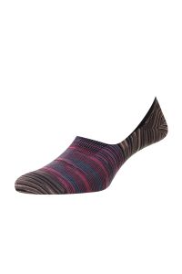 PTA Men's Salvador Egyptian Invisible Space dye block Stripe Socks Fuchsia Multi