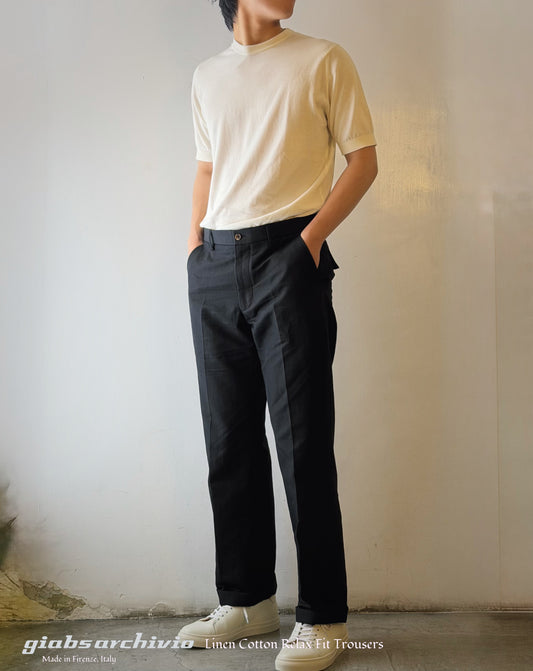 GBS 2002 Linen Cotton Trousers 2220 Black