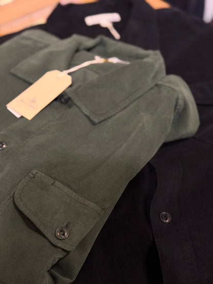 MERZB SHIRT06LC Organic Cotton Corduroy Relax Fit Shirt 5,3oz Forest