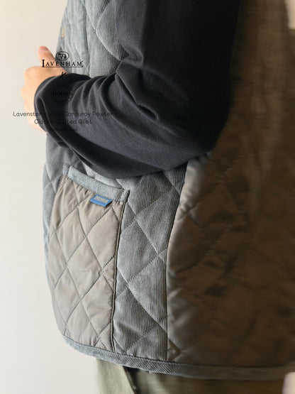 LAVENHAM X HOUSES THORNHAM Quilted Gilet Multi Pewter