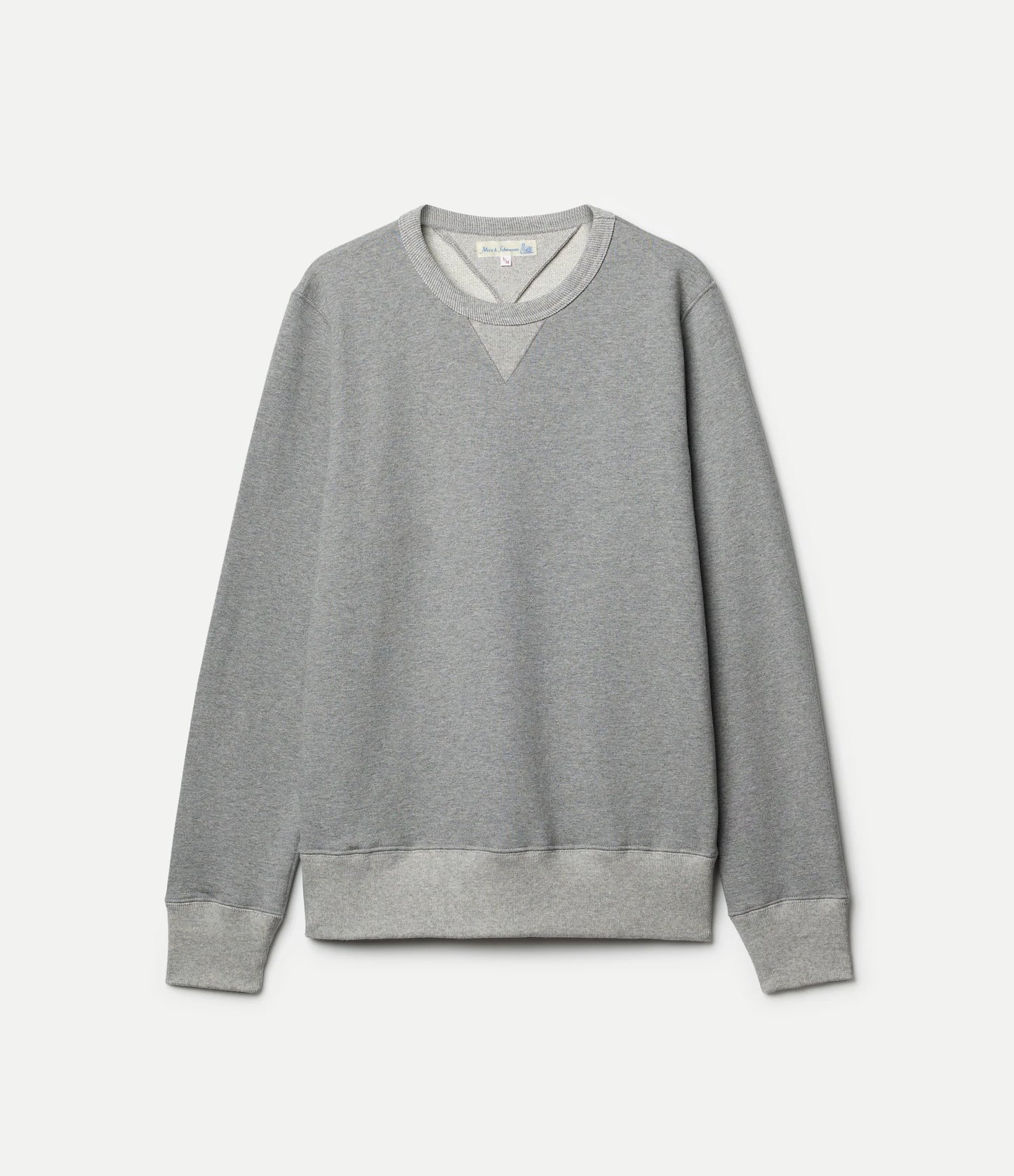 MERZB Men's 3M46 Vintage Machine Fleece Classic Fit Sweatshirt Grey Mel