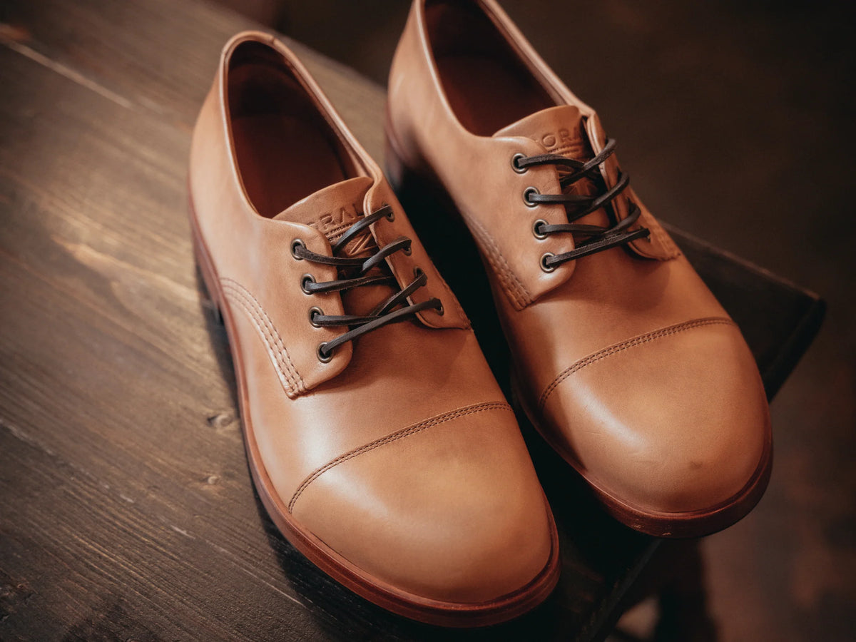 GRL CASTLETON Traditional Service Shoe Horween Natural