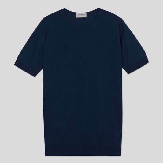 JSY BELDEN Men Sea Island Cotton T-Shirt French Navy