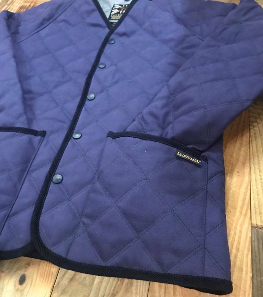 LVH x HOUSES LANGTON Waxed Canvas V-Neck Jacket Blue