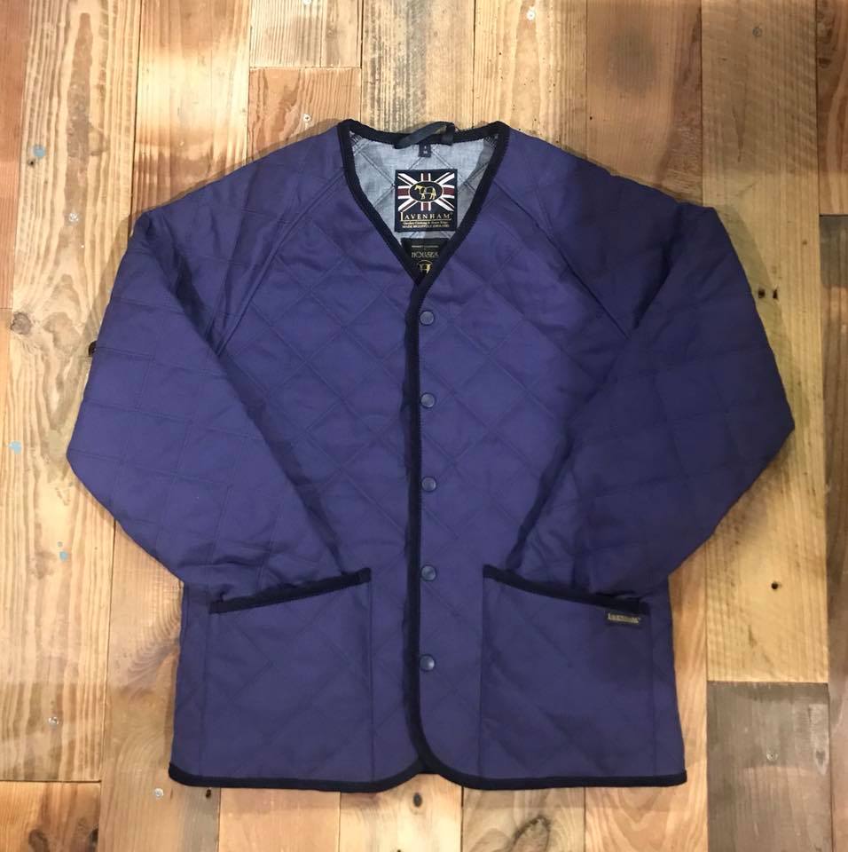 LVH x HOUSES LANGTON Waxed Canvas V-Neck Jacket Blue