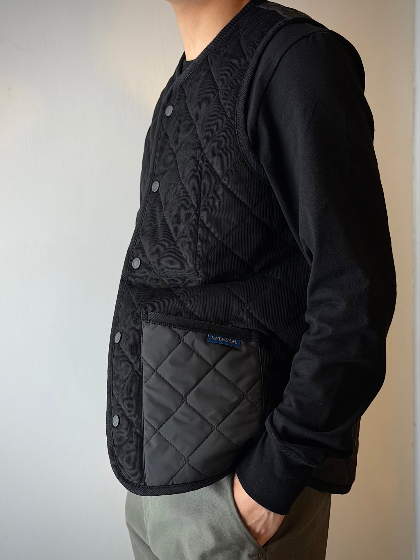 LAVENHAM X HOUSES THORNHAM Quilted Gilet Multi Black