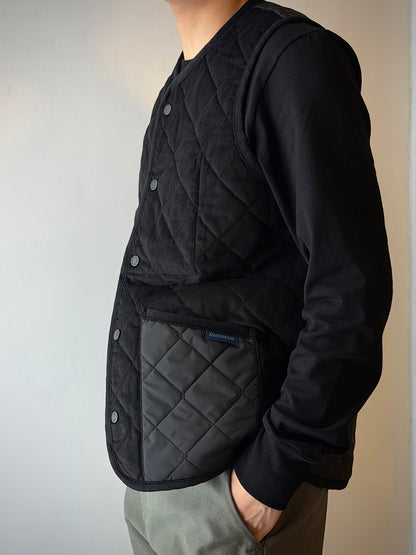 LAVENHAM X HOUSES THORNHAM Quilted Gilet Multi Black