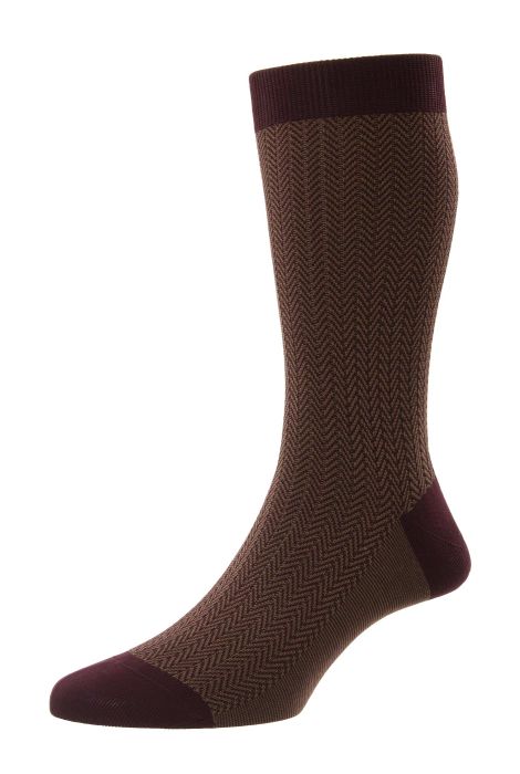 PTA Fabian Herringbone Cotton Lisle Men's Socks