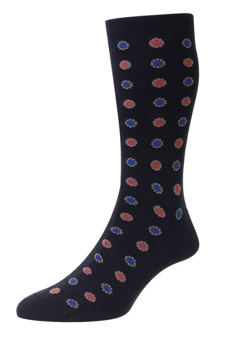 PTA BRYN Sea Island Cotton Men Socks Navy