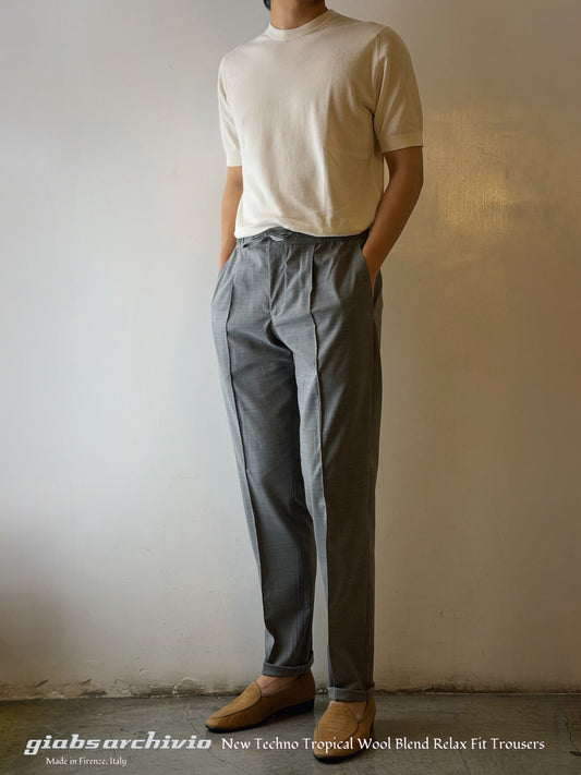 GBS DELLA ROBBIA/P Lightweight Trousers A5959 Silver