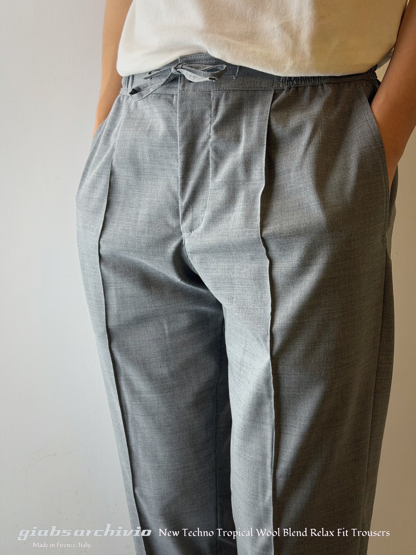 GBS DELLA ROBBIA/P Lightweight Trousers A5959 Silver