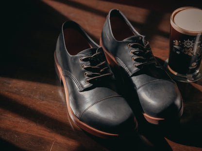 GRL CASTLETON Traditional Service Shoe Horween Black