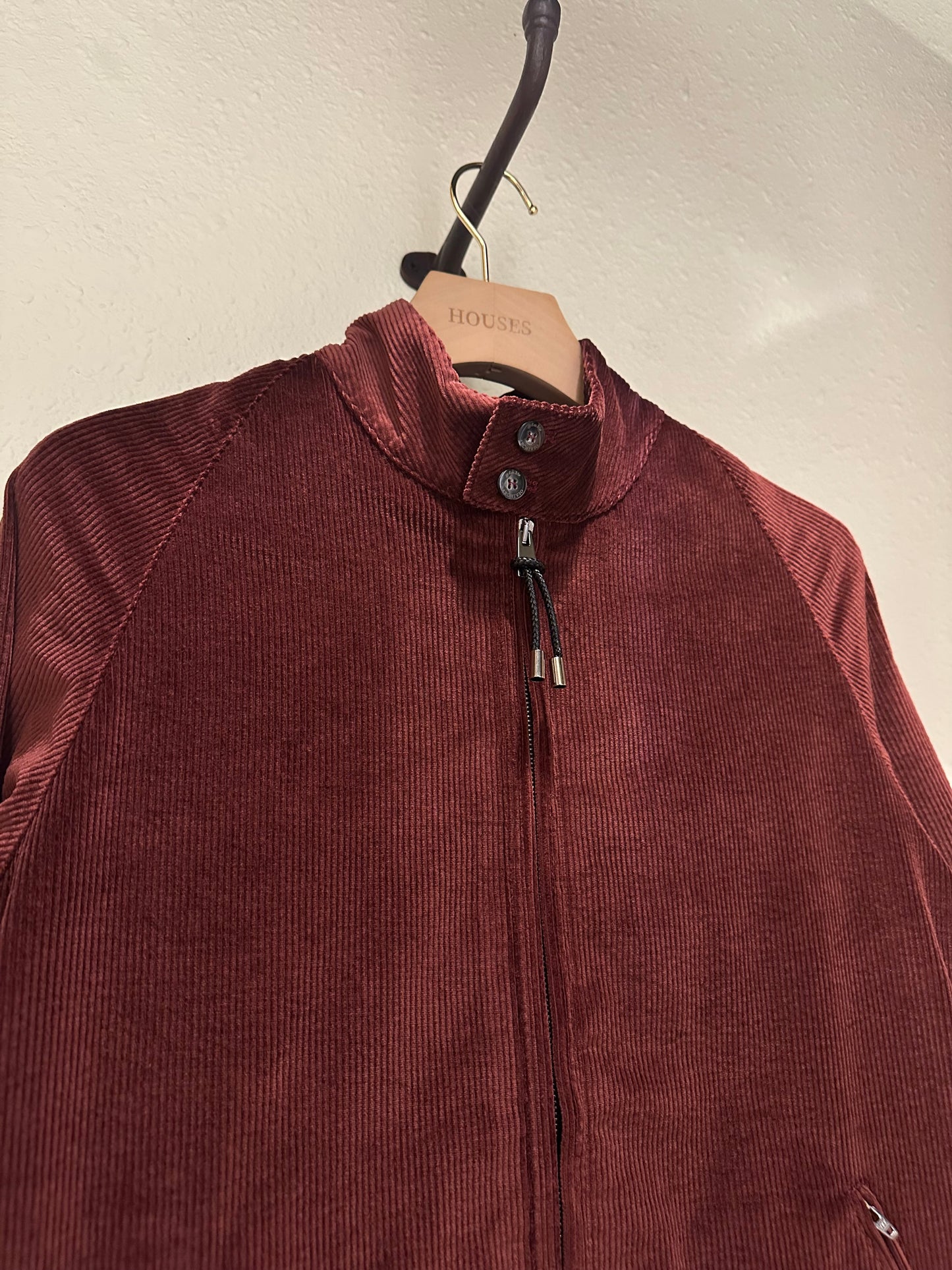 GBS MEDUSA 2 Corduroy Harrington Jacket A5771 Burgundy