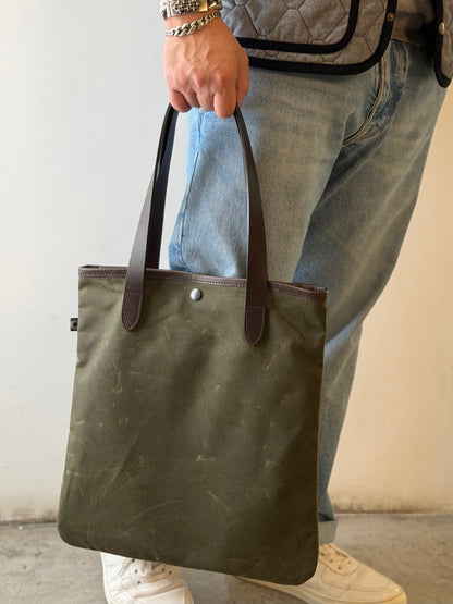 CRT Light Waxed Flat Tote Bag