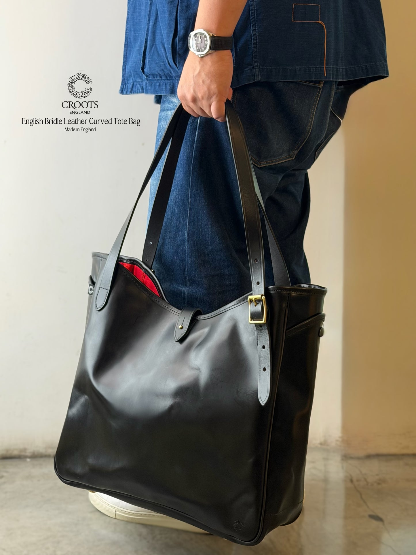 CROOTS x HOUSES MALTON Bridle Curved Tote