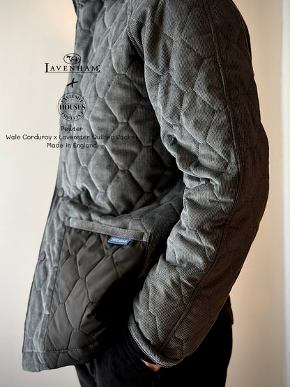 LAVENHAM x HOUSES WINSTON Quilted Jacket Multi Pewter