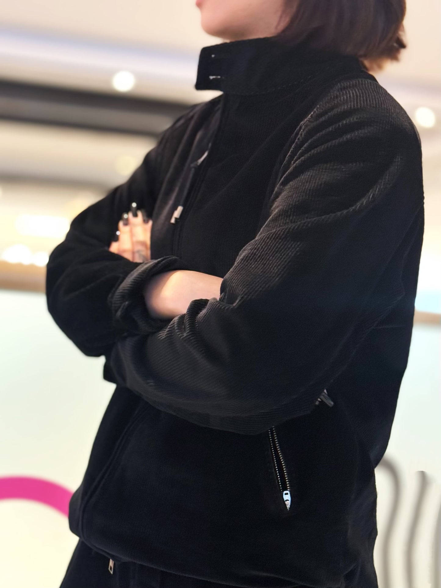 GBS MEDUSA 2 Corduroy Harrington Jacket A5771 Black