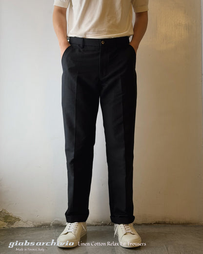 GBS 2002 Linen Cotton Trousers 2220 Black