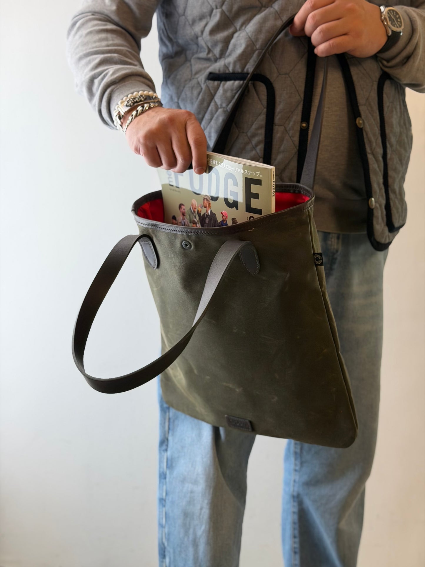 CRT Light Waxed Flat Tote Bag