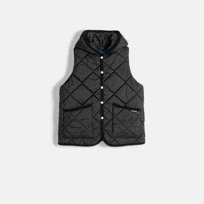 LVH BARTON Big Quilted Gilet Sable Black