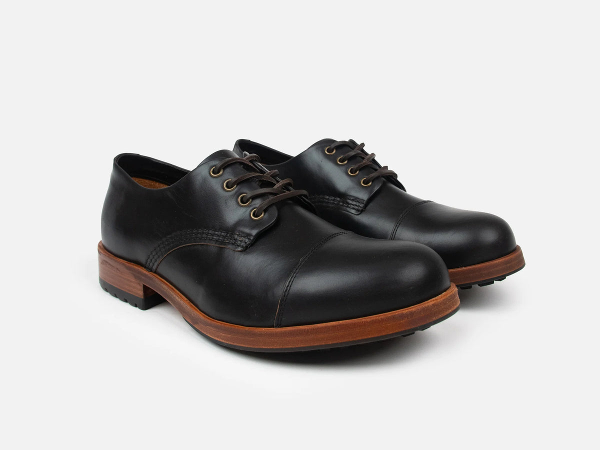 GRL CASTLETON Traditional Service Shoe Horween Black
