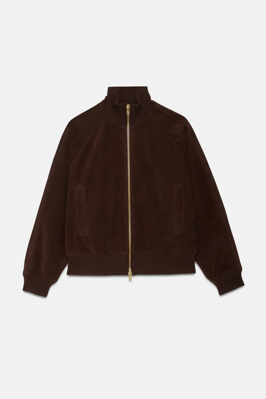 BRA Roughout Suede Track Jacket Chocolate