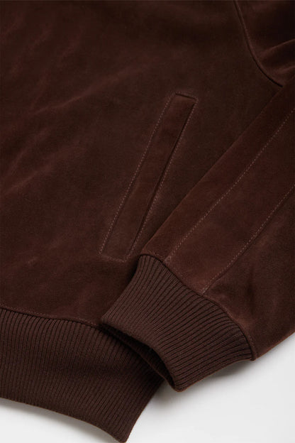 BRA Roughout Suede Track Jacket Chocolate